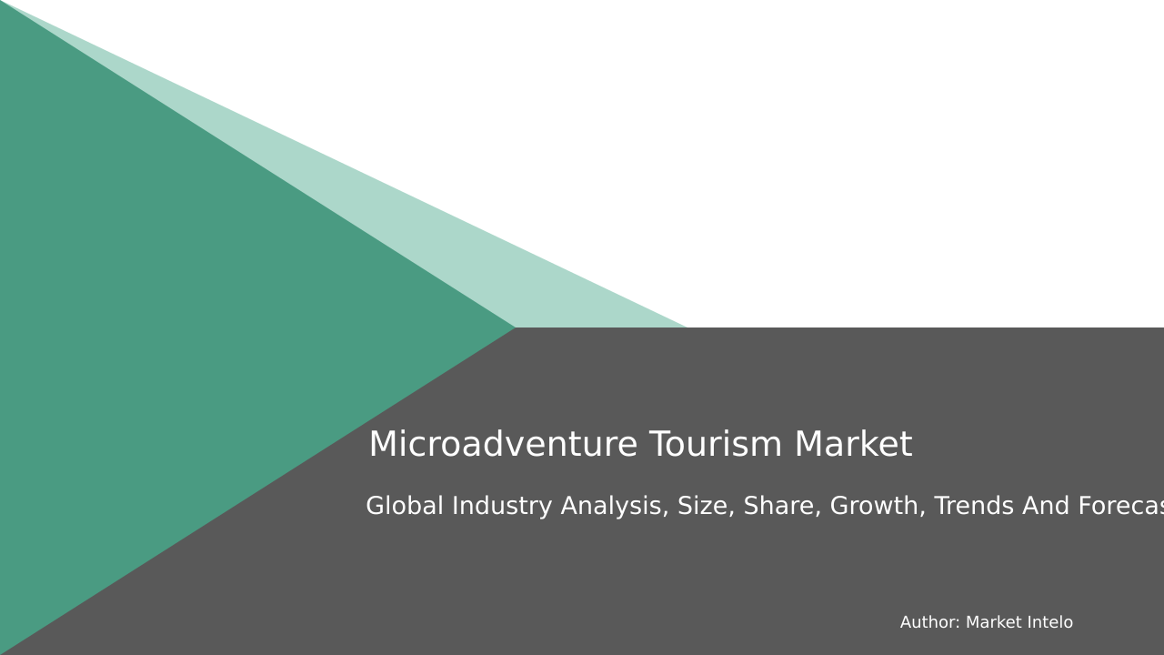 Microadventure Tourism Market Research Report 2033