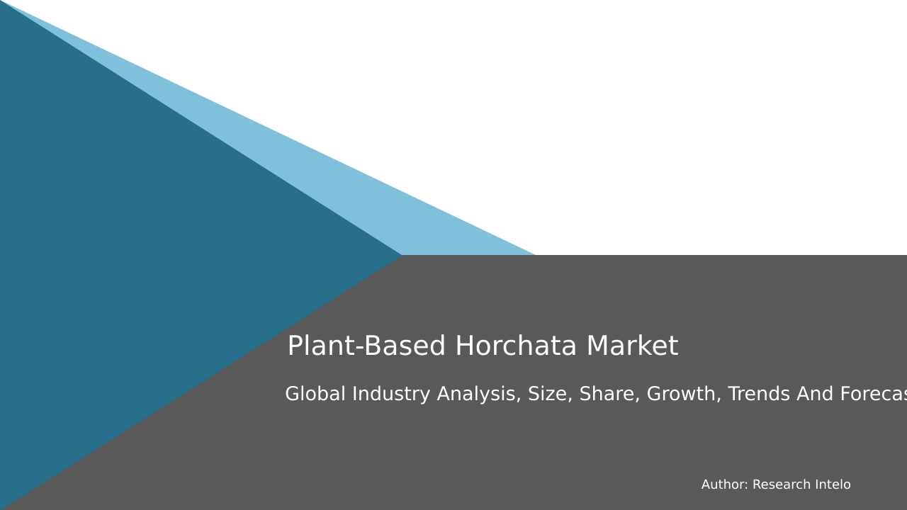 Plant-Based Horchata Market Research Report 2033