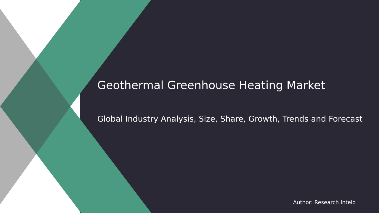 Geothermal Greenhouse Heating Market Research Report 2033